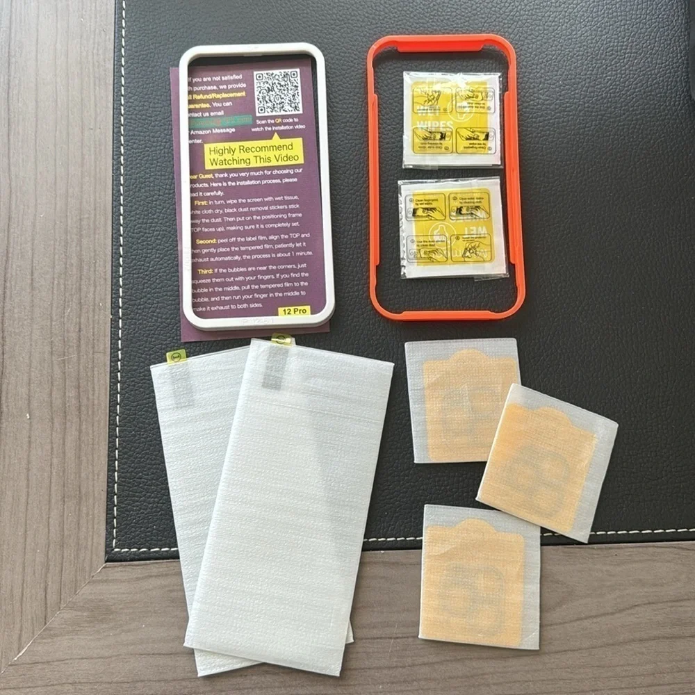 NWT iPhone 12 Pro Tempered Glass Screen Protectors (x2) Camera Lens Covers (x3)